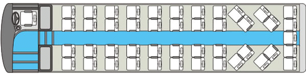 大型貸切バス 2車内図