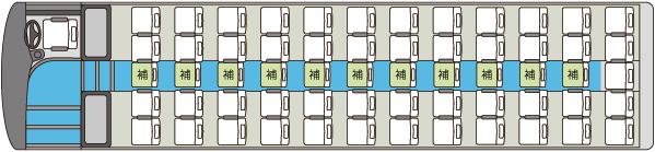 大型貸切バス5車内図