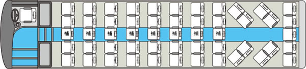 大型貸切バス 1車内図