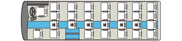マイクロバス１１車内図