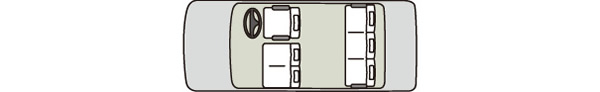 中型タクシー１３車内図