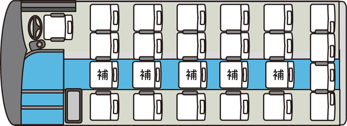 小型貸切バス車内図